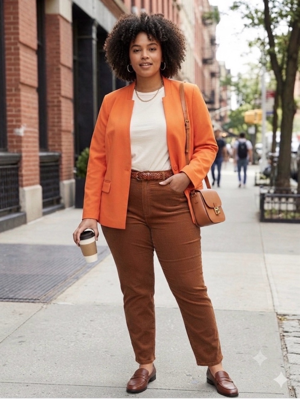 Eloquii Vibrant Orange Tailored Stretch Blazer Size 20 Autumn Statement Jacket